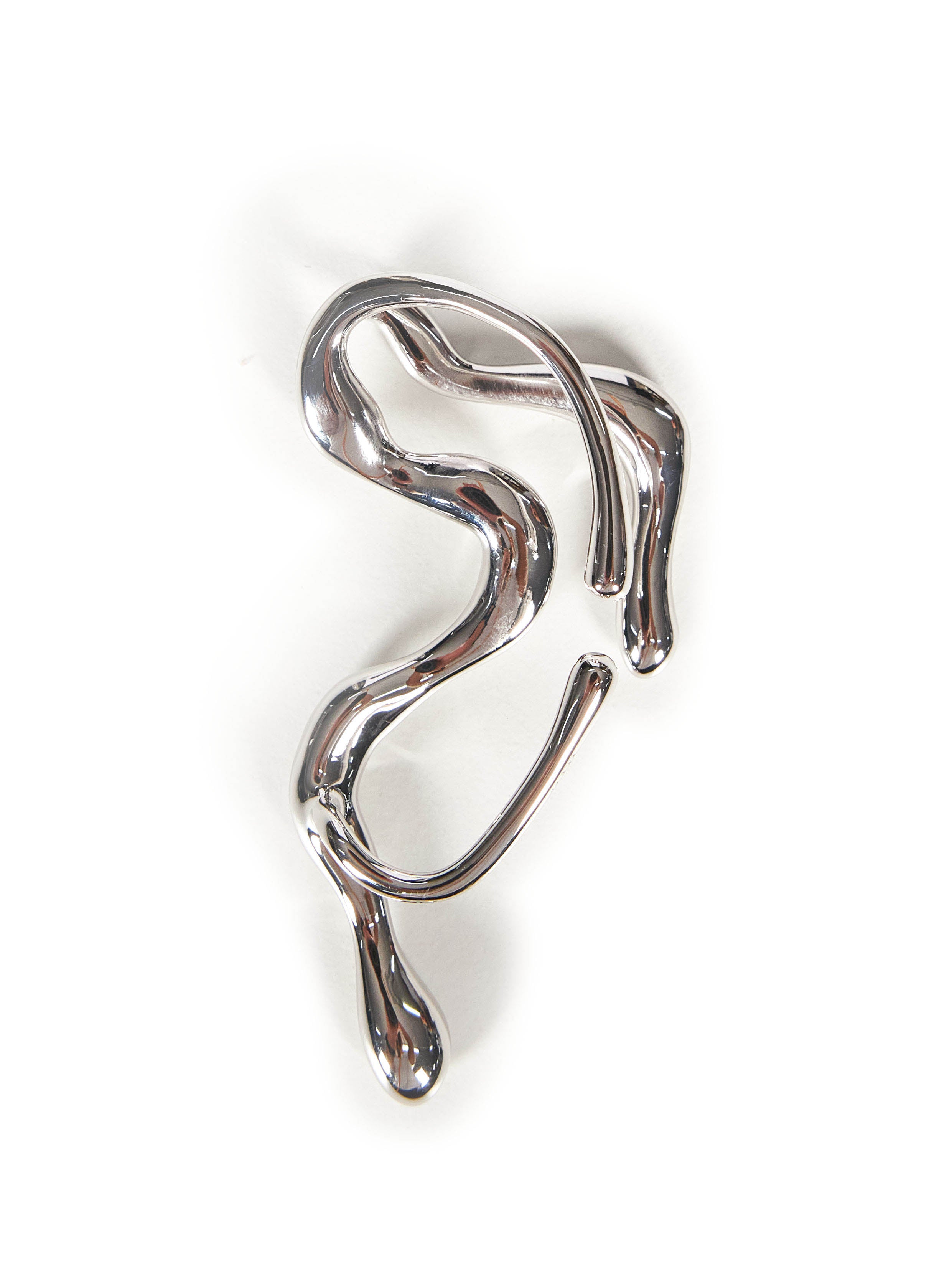 Earcuff ondulato in argento 