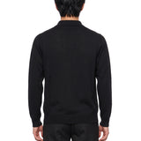 Polo manica lunga in nero 