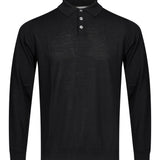 Polo manica lunga in nero 
