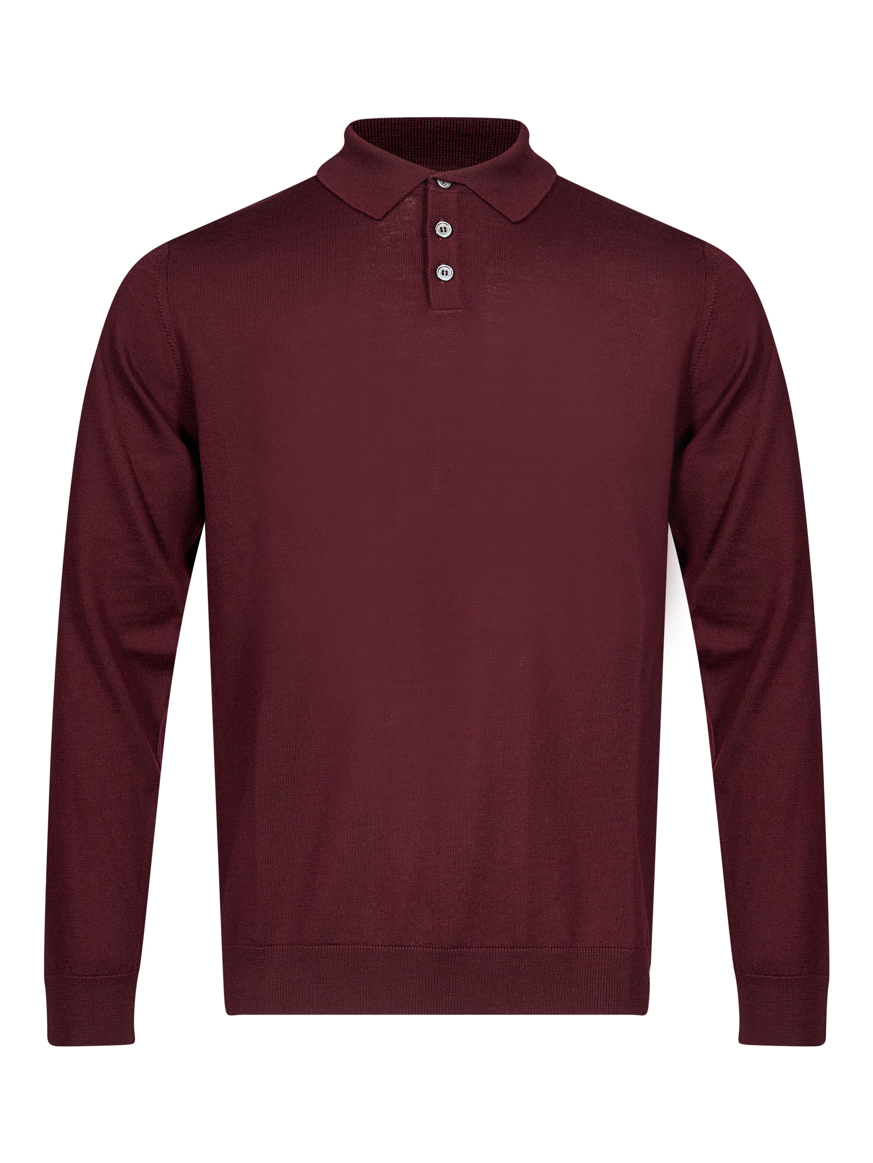 Polo manica lunga in bordeaux 