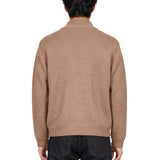 Bomber con zip in beige 