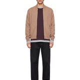 Bomber con zip in beige 