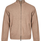 Bomber con zip in beige 