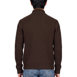 Giacca con zip in marrone 