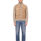 Giacca con bottoni in beige 