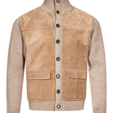 Giacca con bottoni in beige 