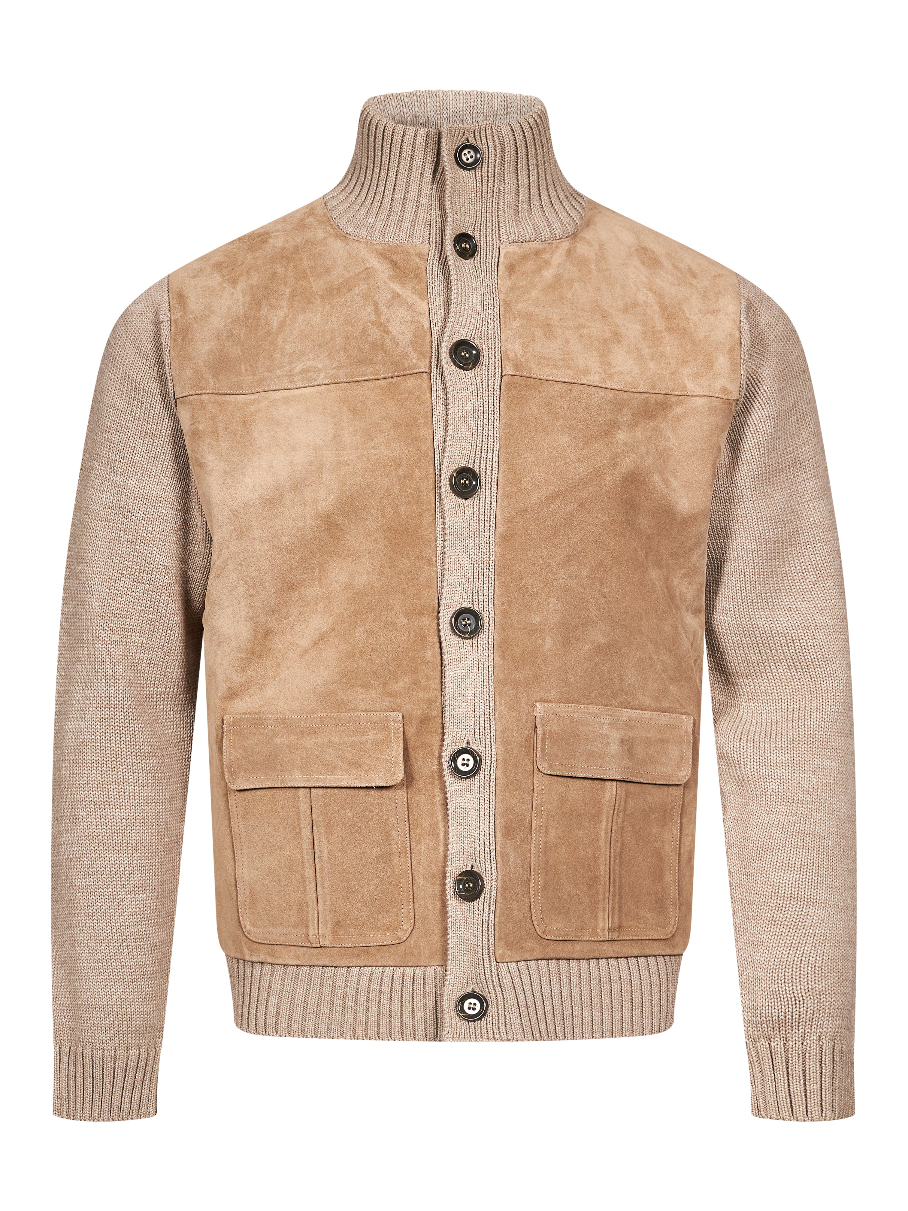 Giacca con bottoni in beige 
