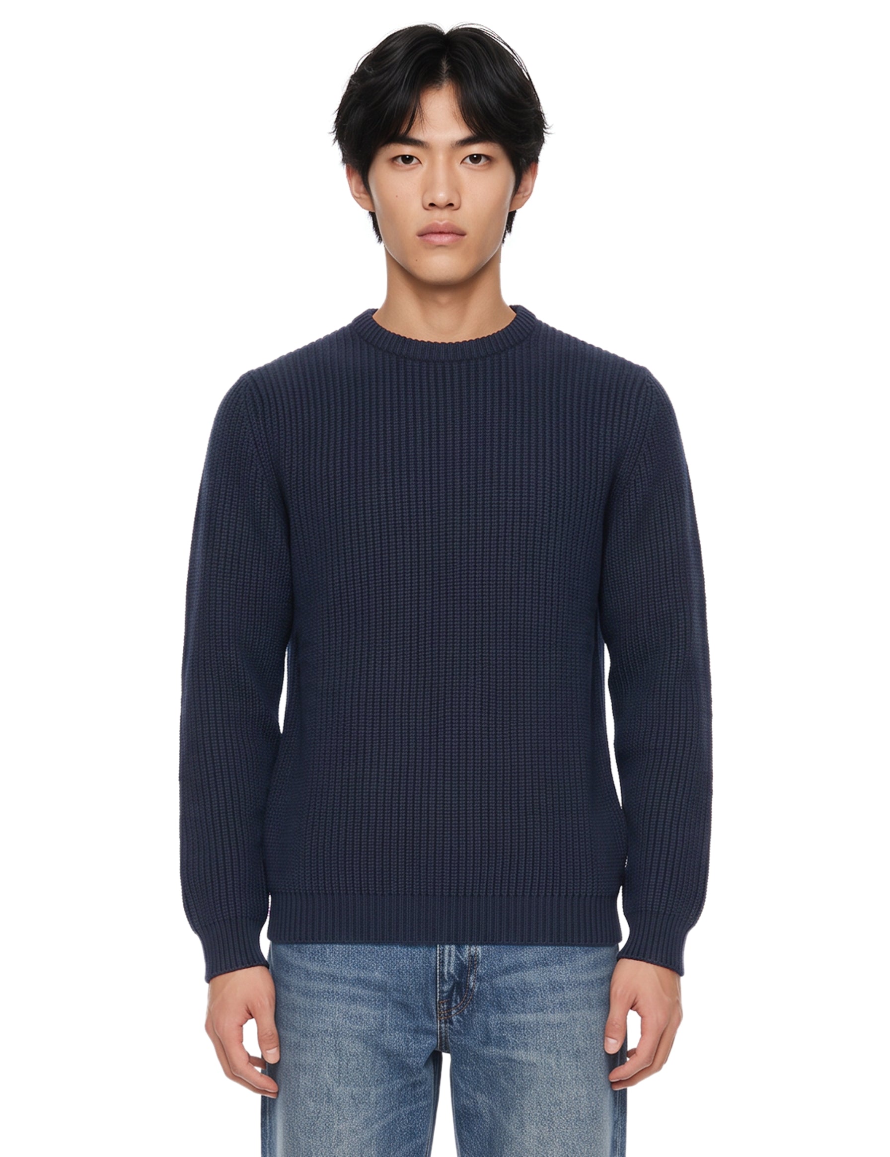 Maglione girocollo in blu 
