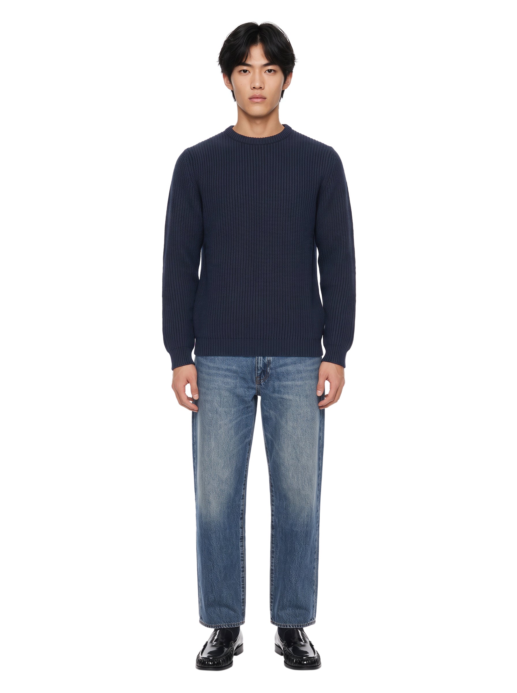 Maglione girocollo in blu 