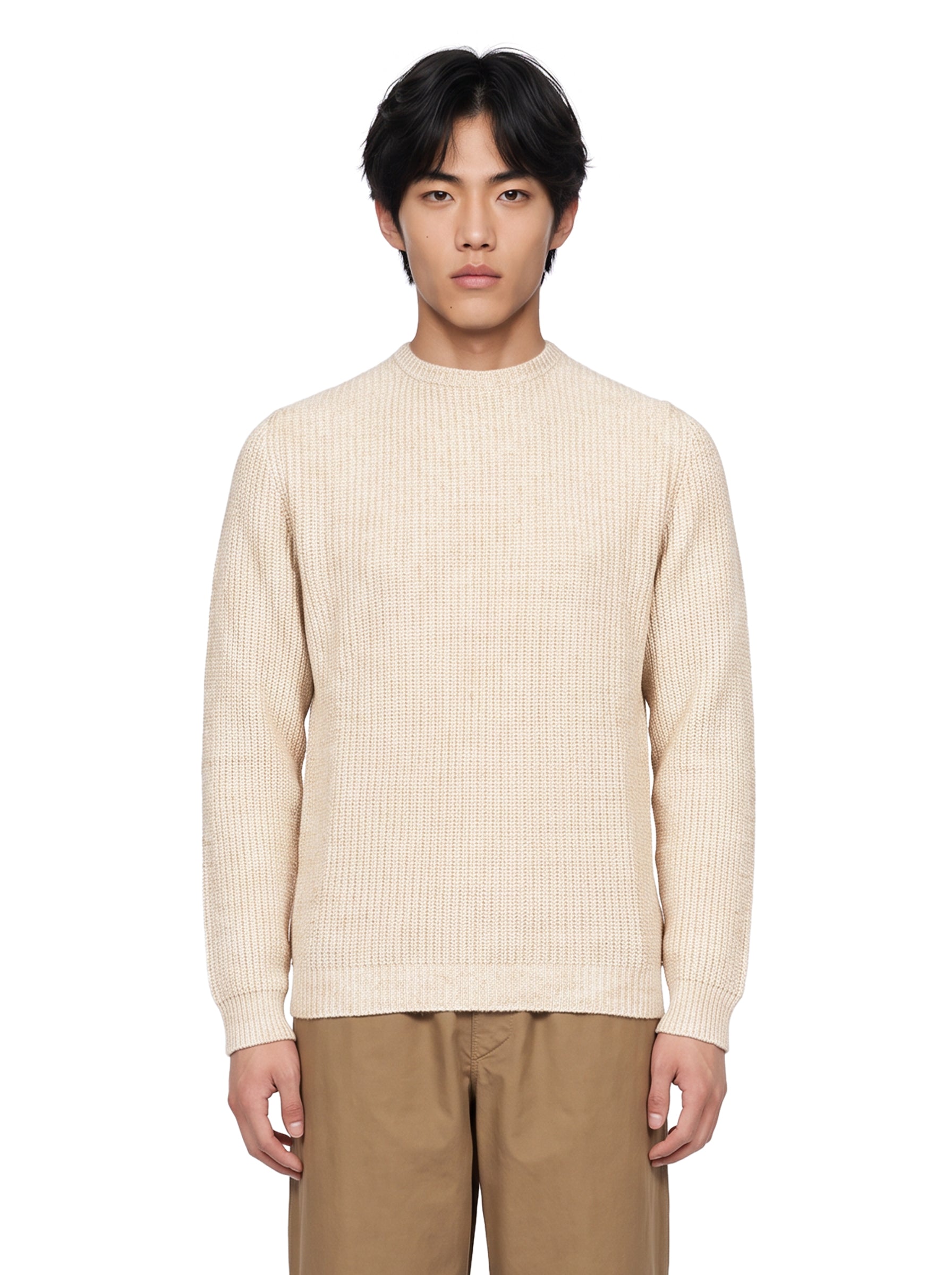 Maglione girocollo in beige 