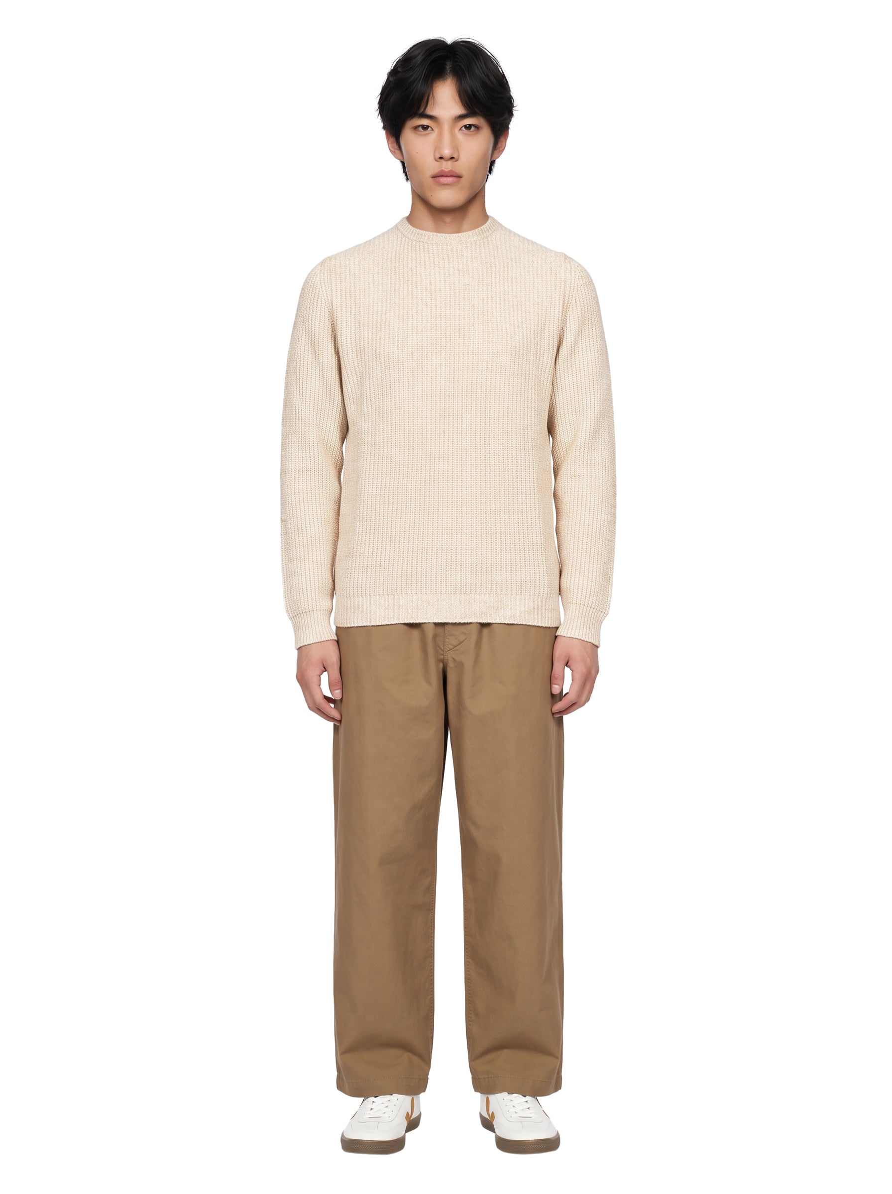 Maglione girocollo in beige 