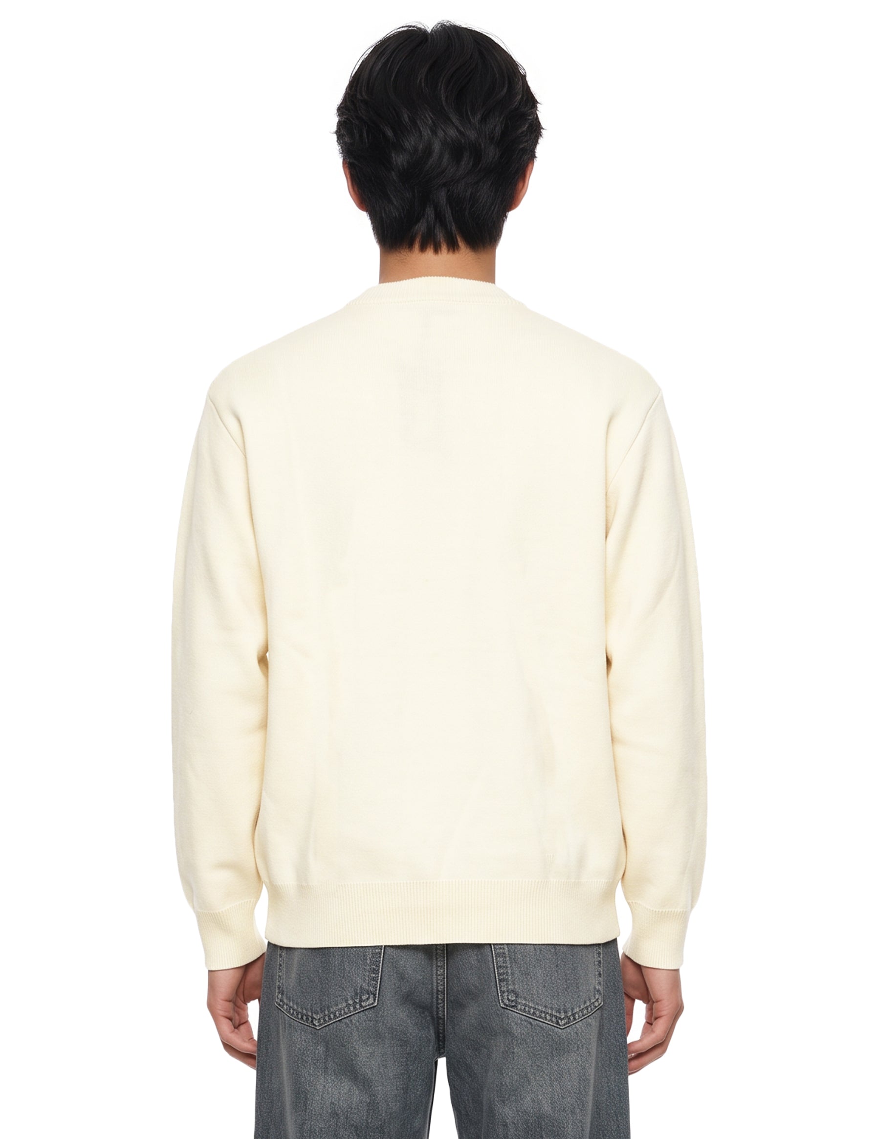 Maglione girocollo in avorio 