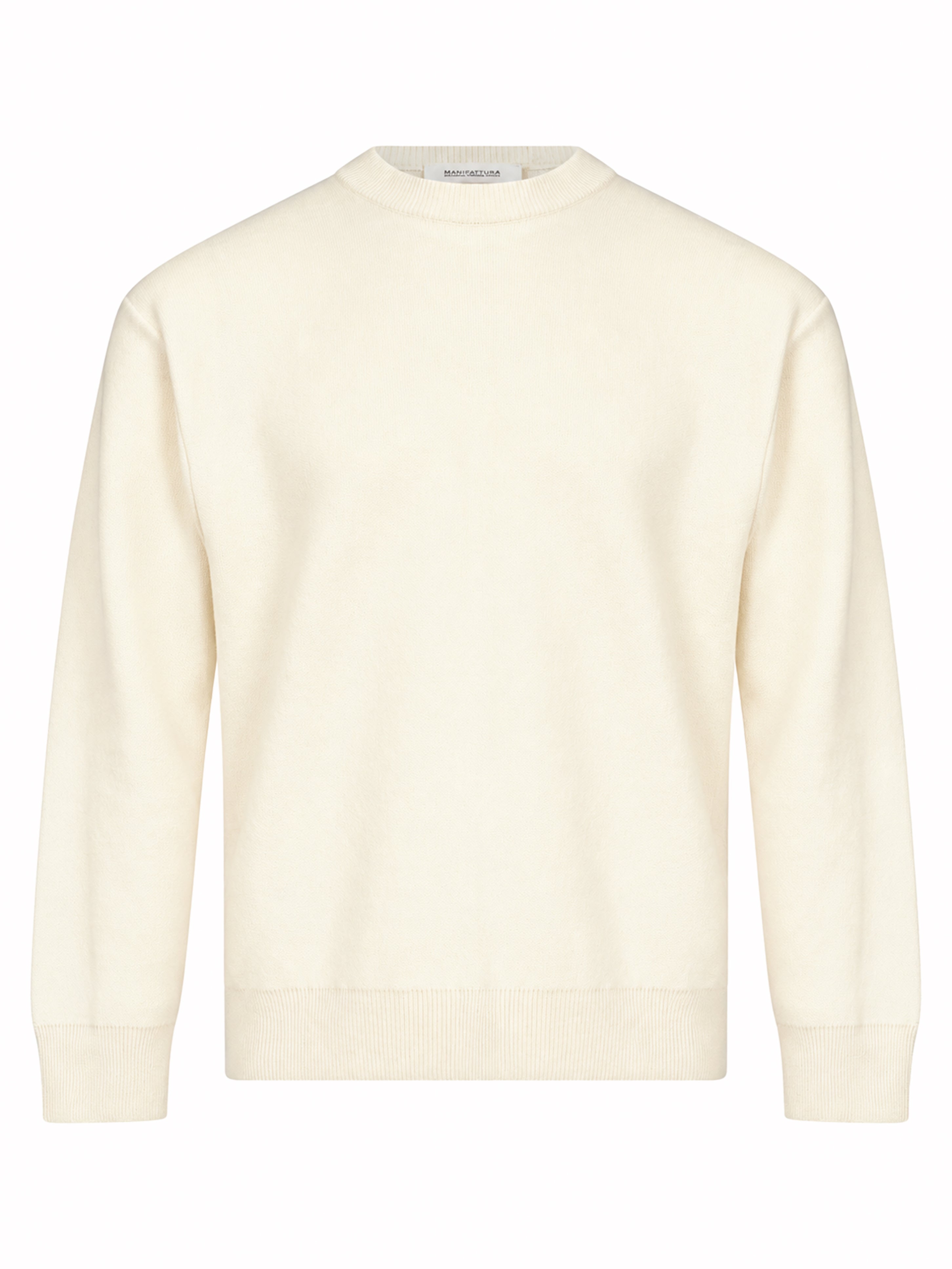 Maglione girocollo in avorio 