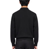 Polo manica lunga in nero 