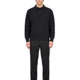 Polo manica lunga in nero 
