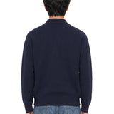 Polo manica lunga in blu 