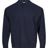 Polo manica lunga in blu 