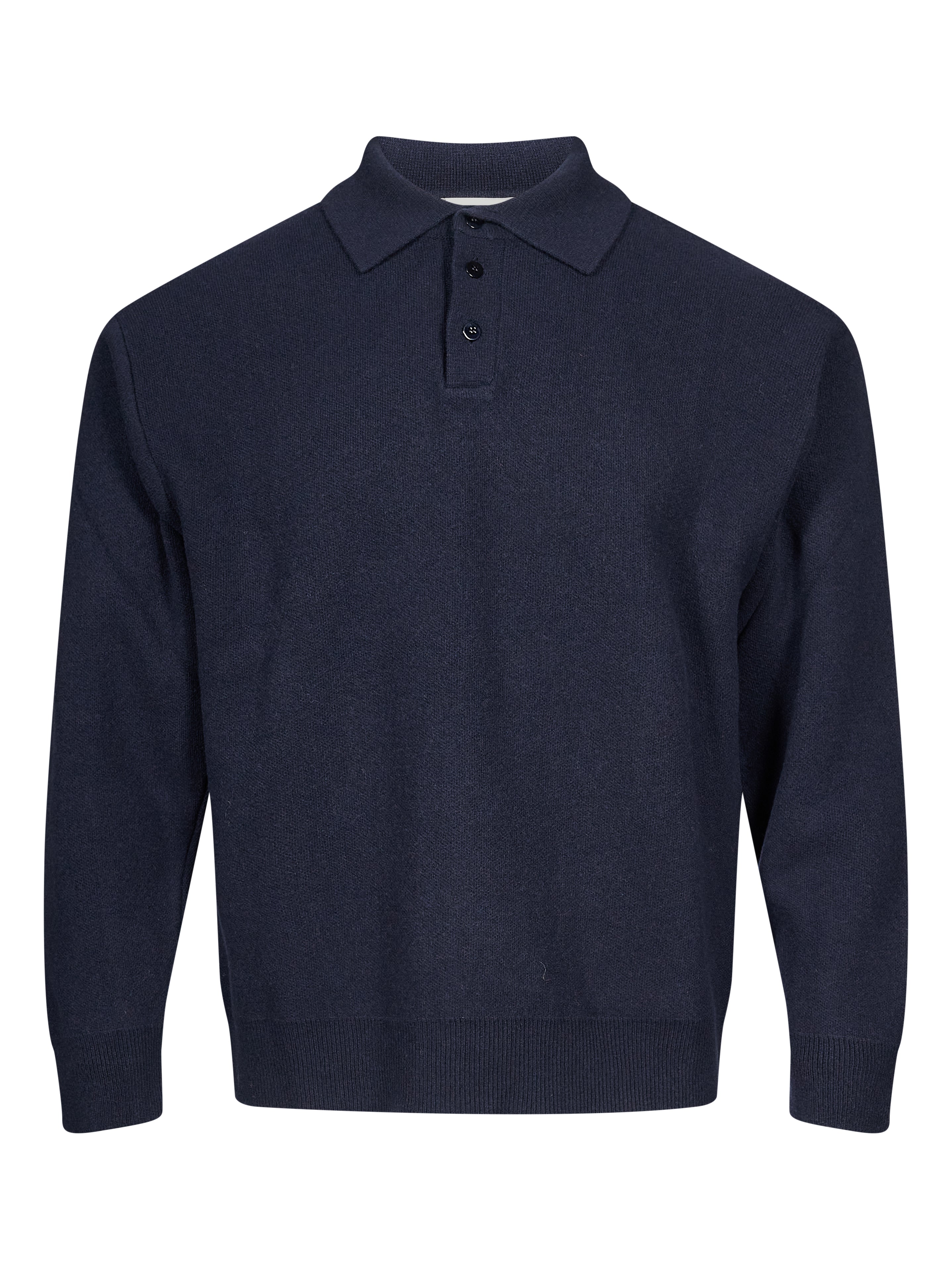 Polo manica lunga in blu 