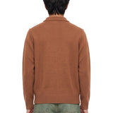Polo manica lunga in marrone chiaro 