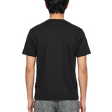 T-shirt paricollo in nero 