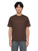 T-shirt paricollo in marrone