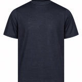 T-shirt paricollo in blu 