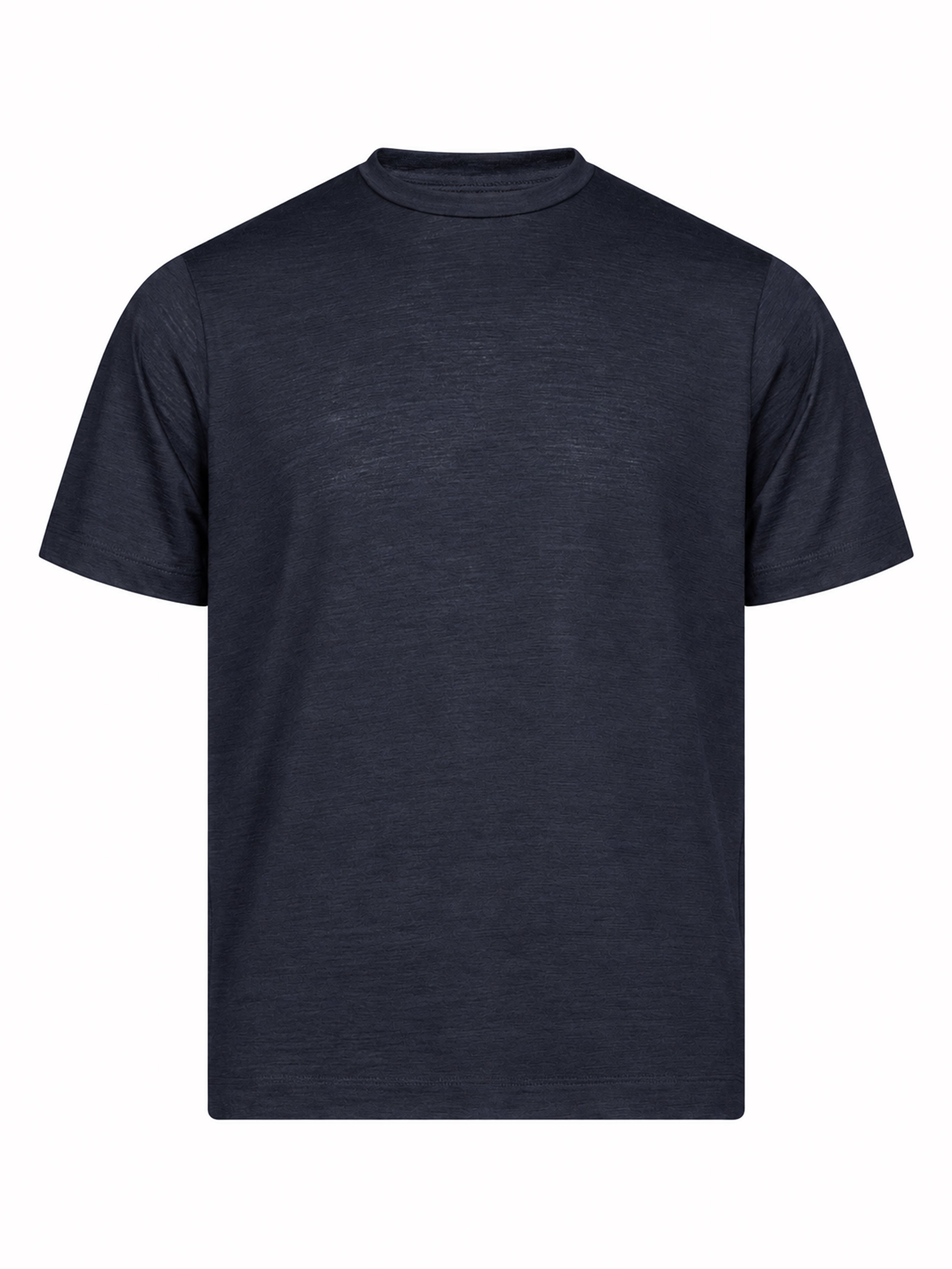 T-shirt paricollo in blu 