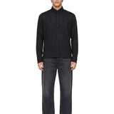 Polo manica lunga extrafine in nero 