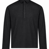 Polo manica lunga extrafine in nero 