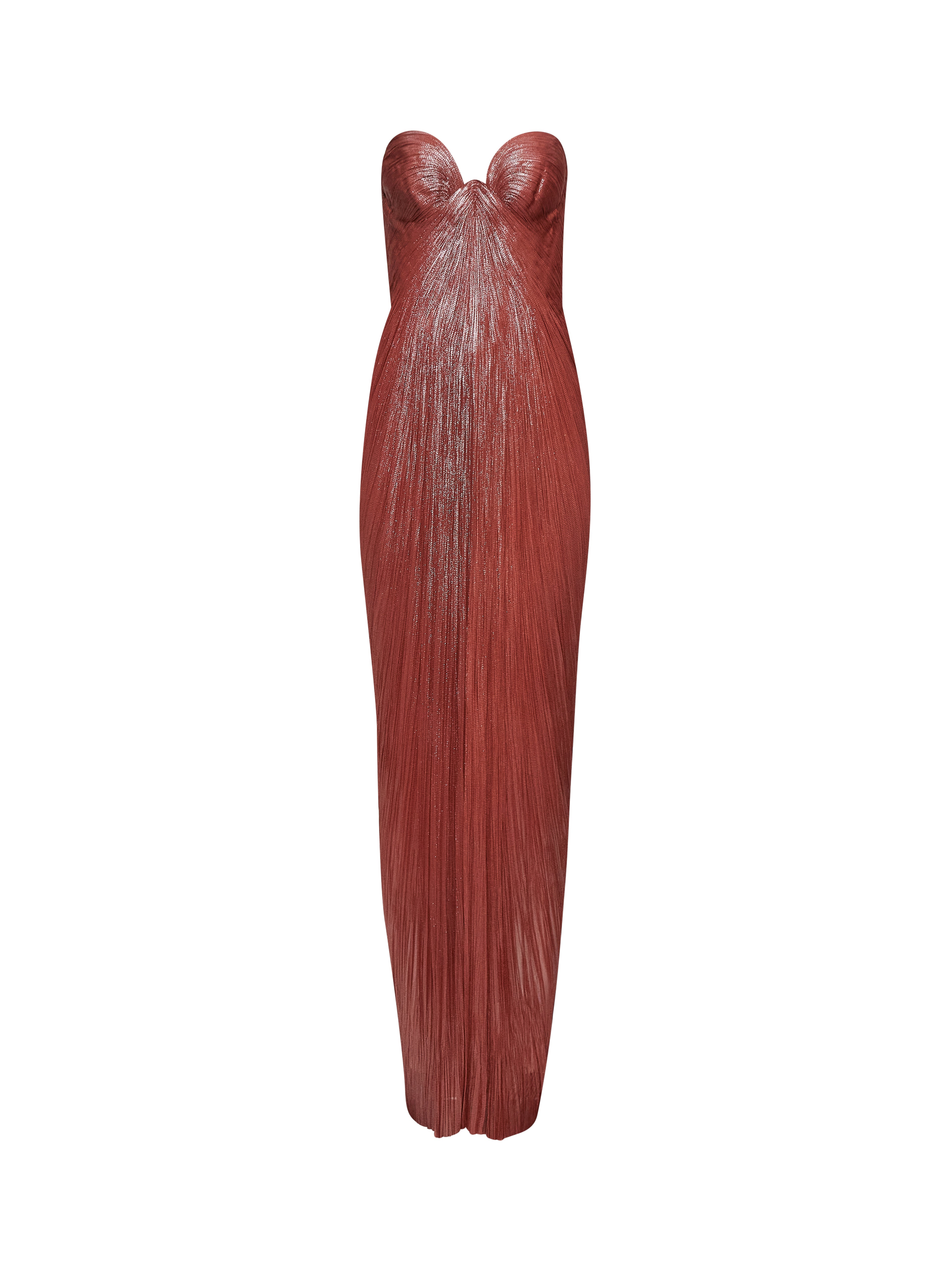 Abito da sera off-shoulder Nadira in rosso 