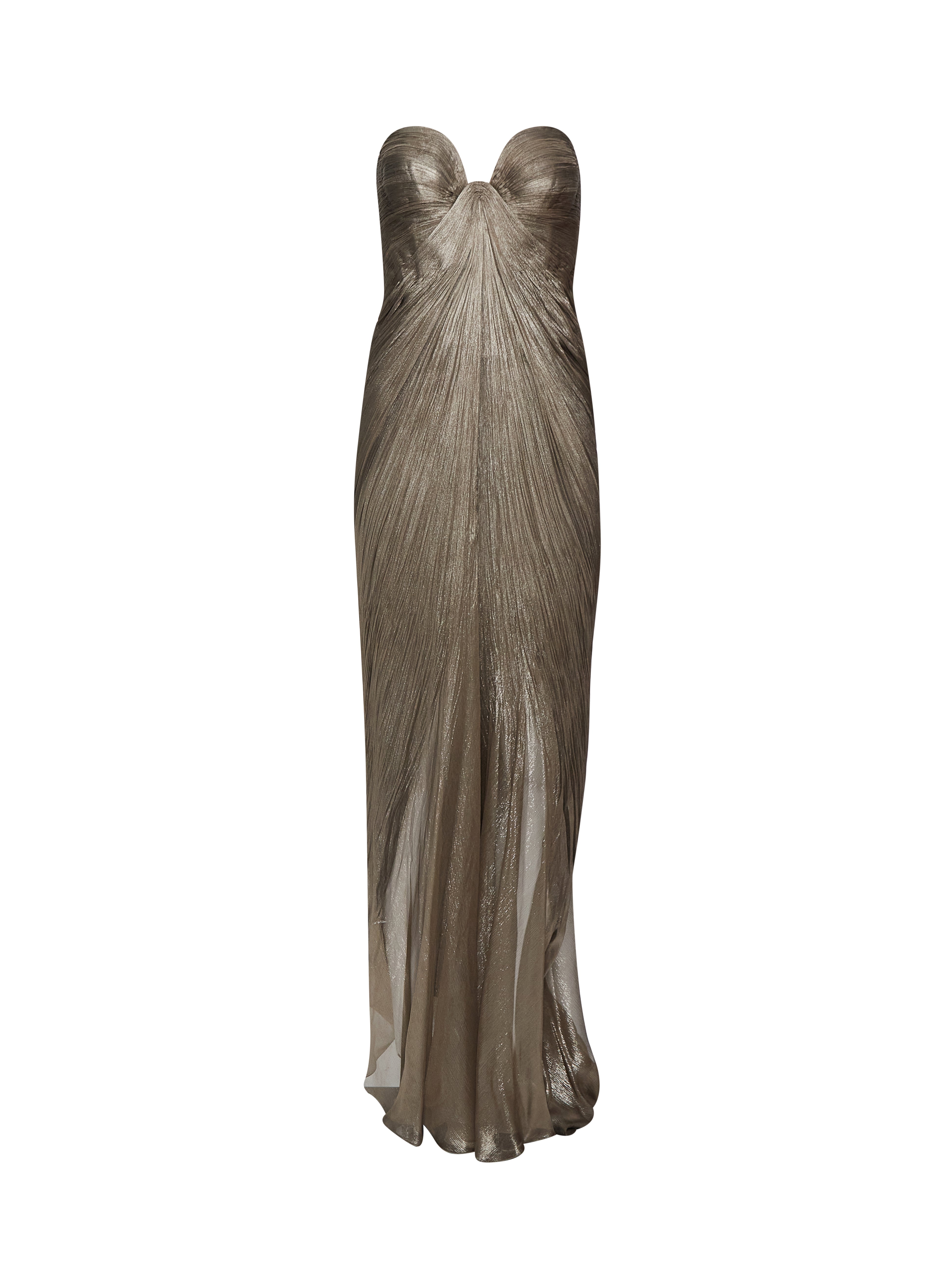 Abito da sera off-shoulder Salima in bronzo 