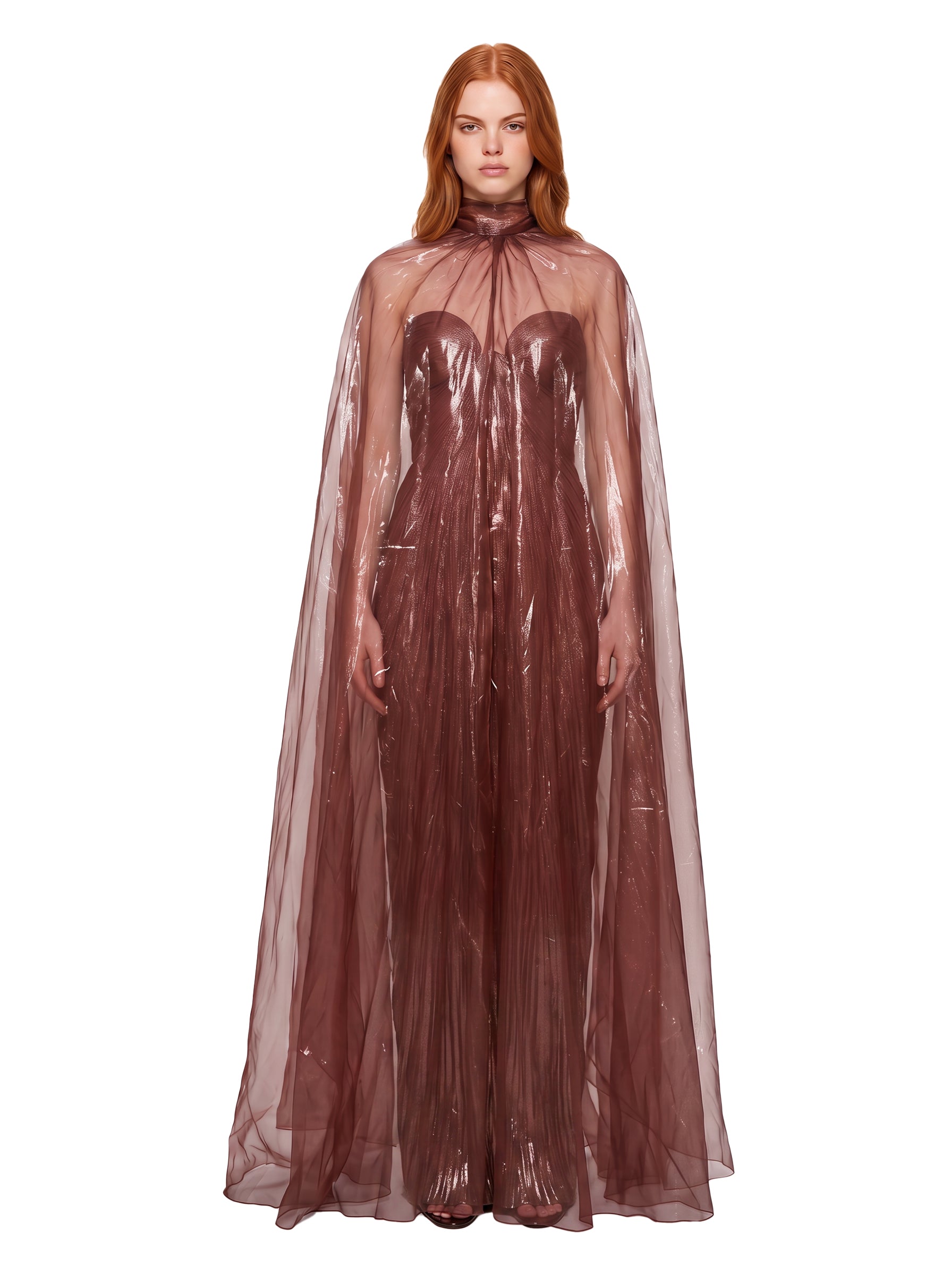 Cappa da sera Celestina in rosso 