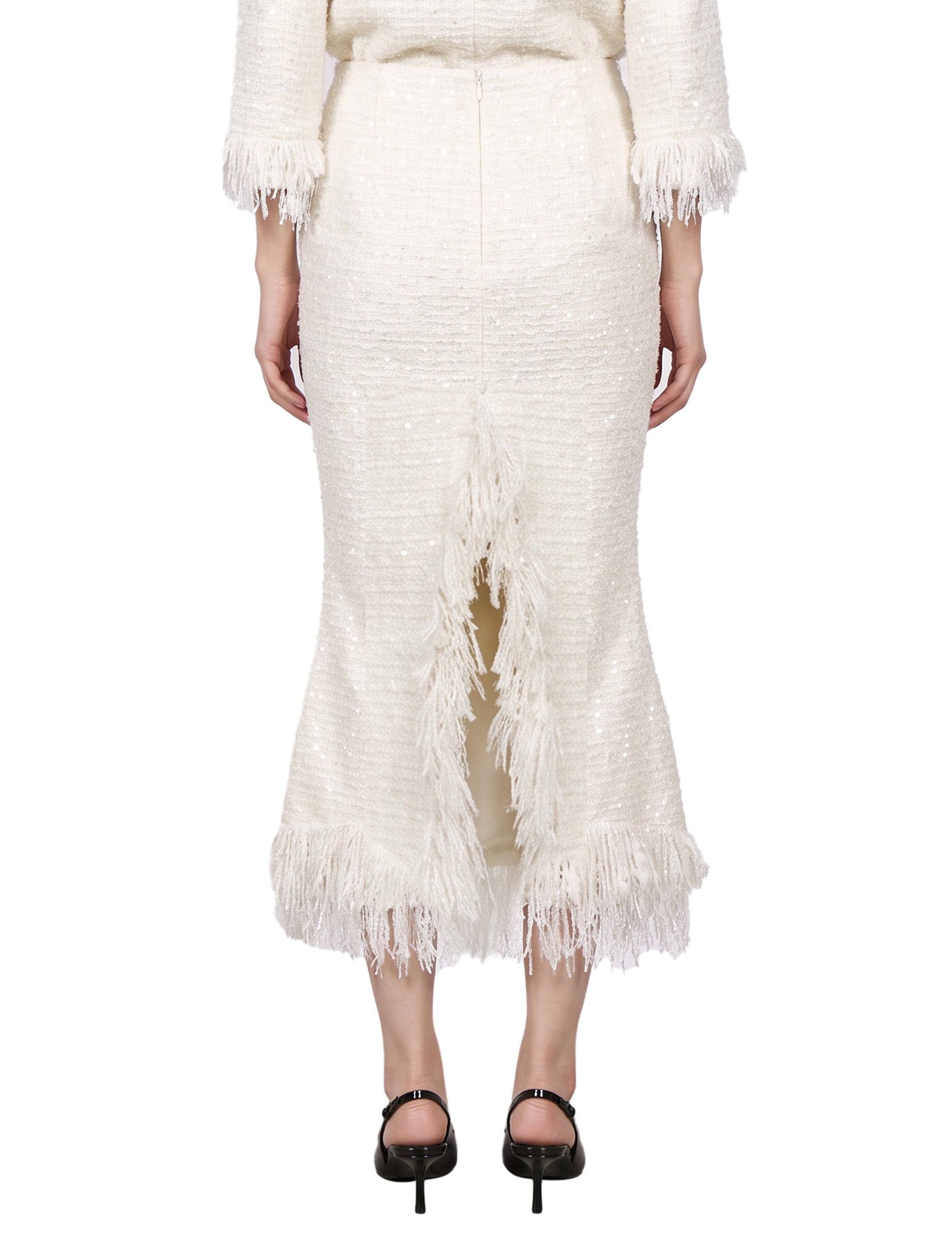 Gonna midi Mademoiselle in bianco 