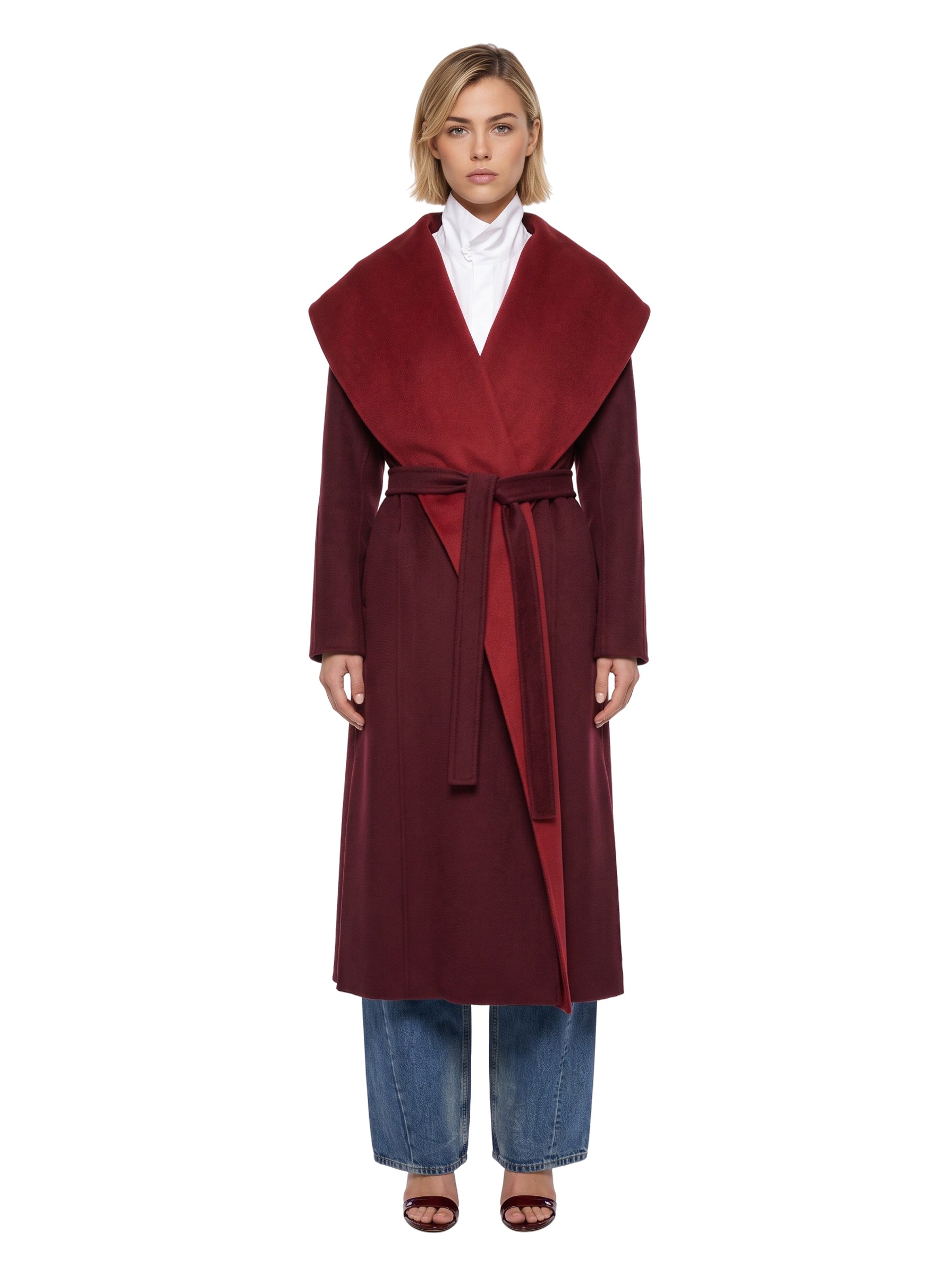 Cappotto Tululo in bordeaux 
