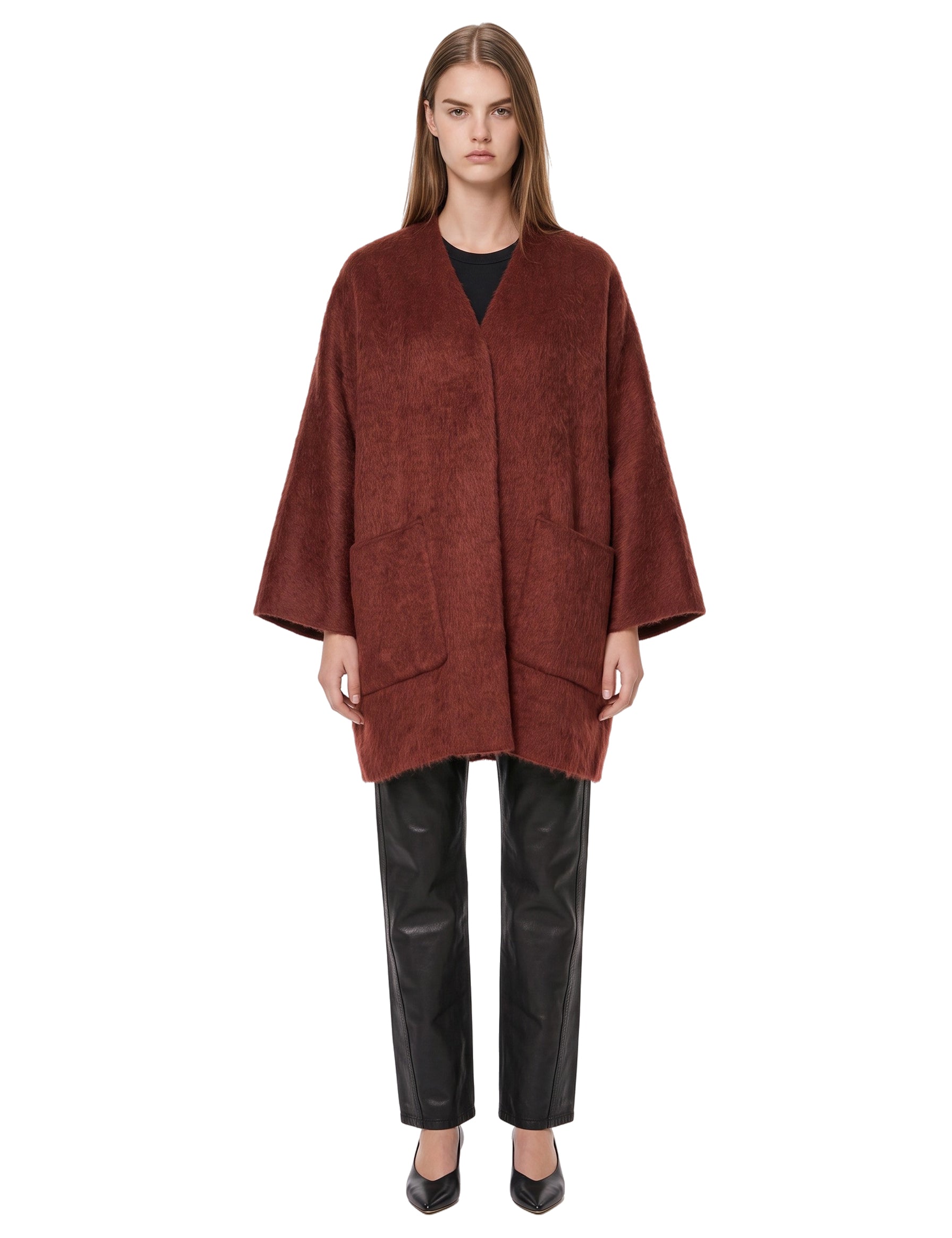 Cappotto a cappa Geranio in bordeaux 