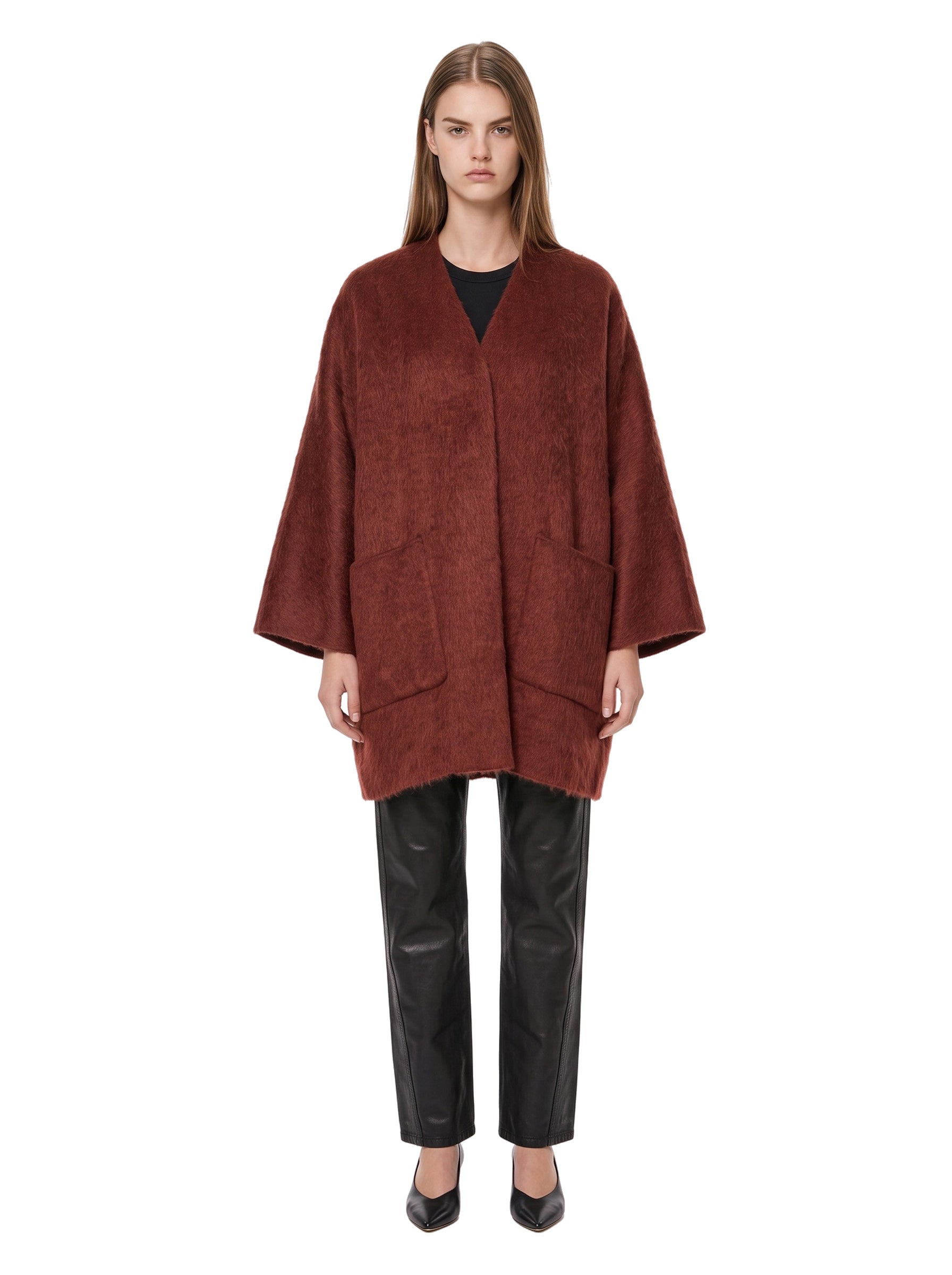 Cappotto a cappa Geranio in bordeaux 