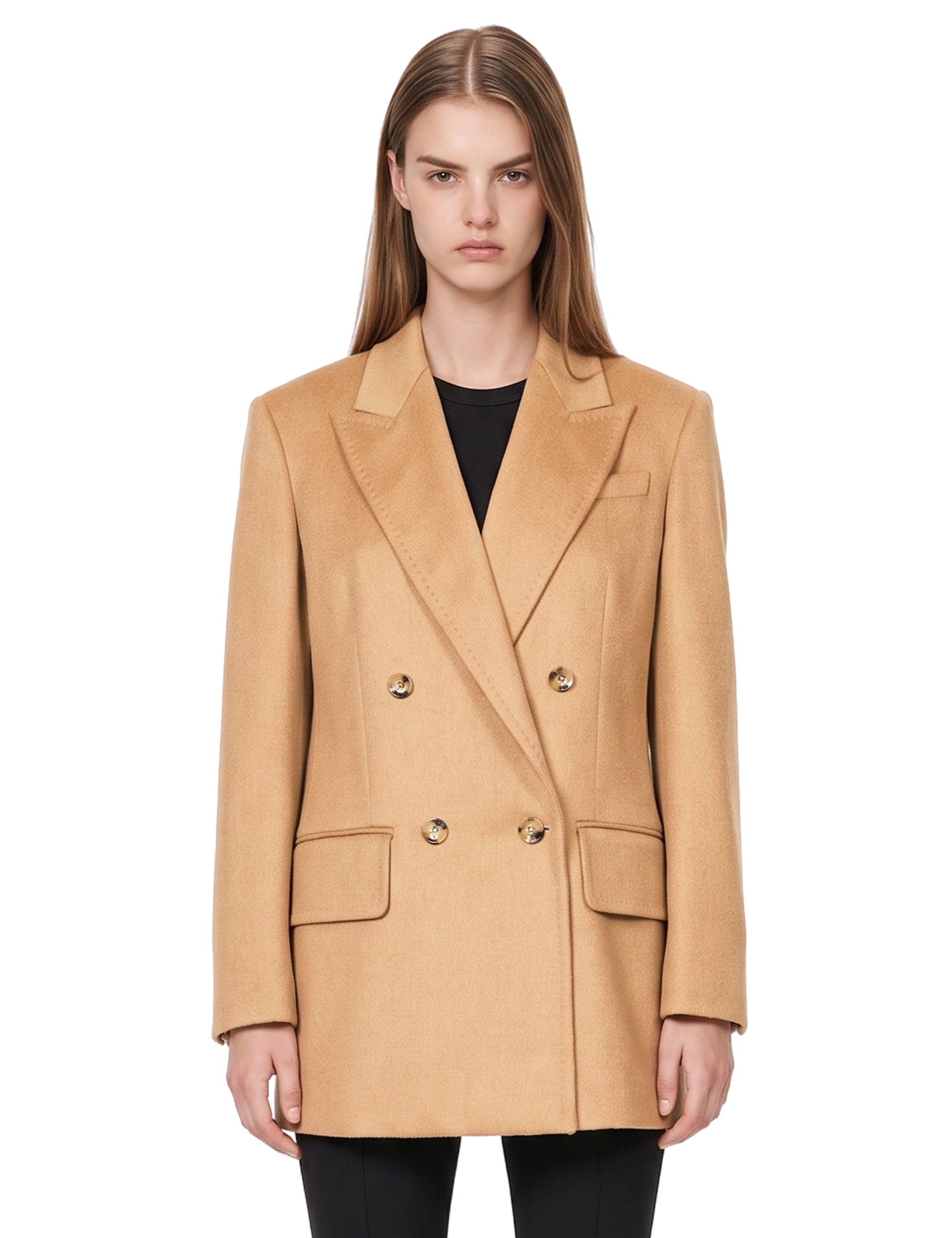 Blazer doppiopetto Olimpia in beige 