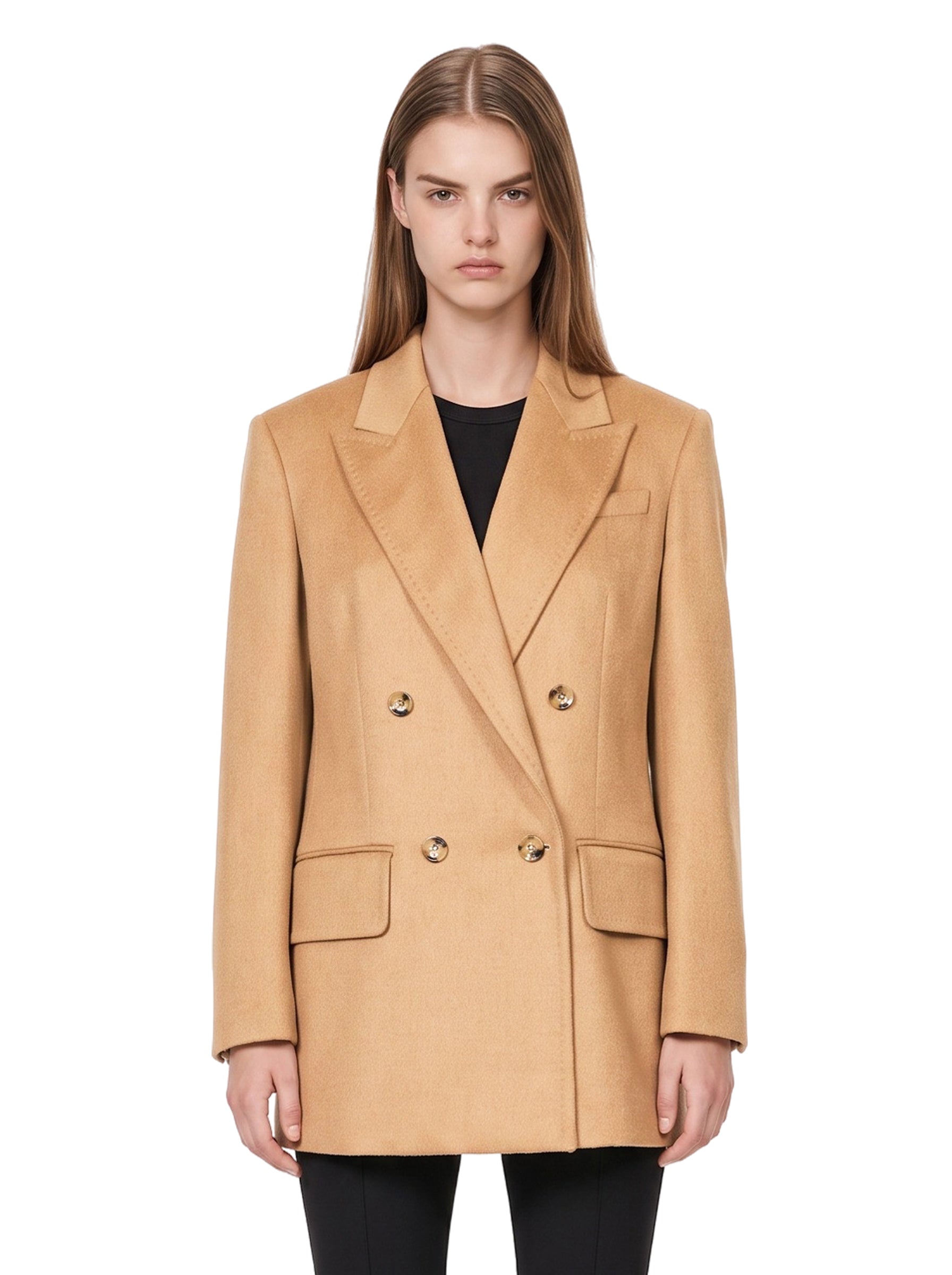Blazer doppiopetto Olimpia in beige 