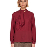 Camicia Leccio in bordeaux 