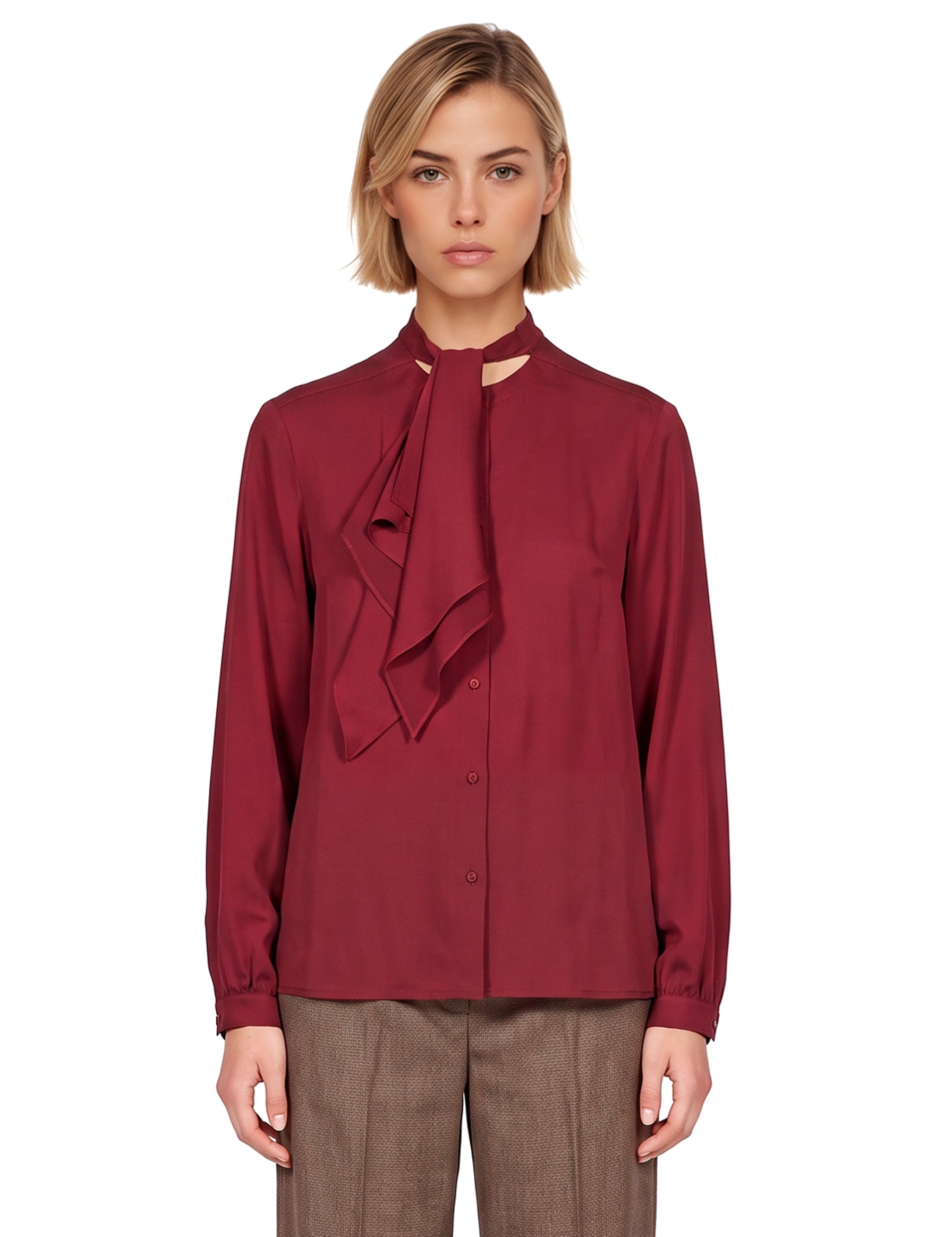 Camicia Leccio in bordeaux 