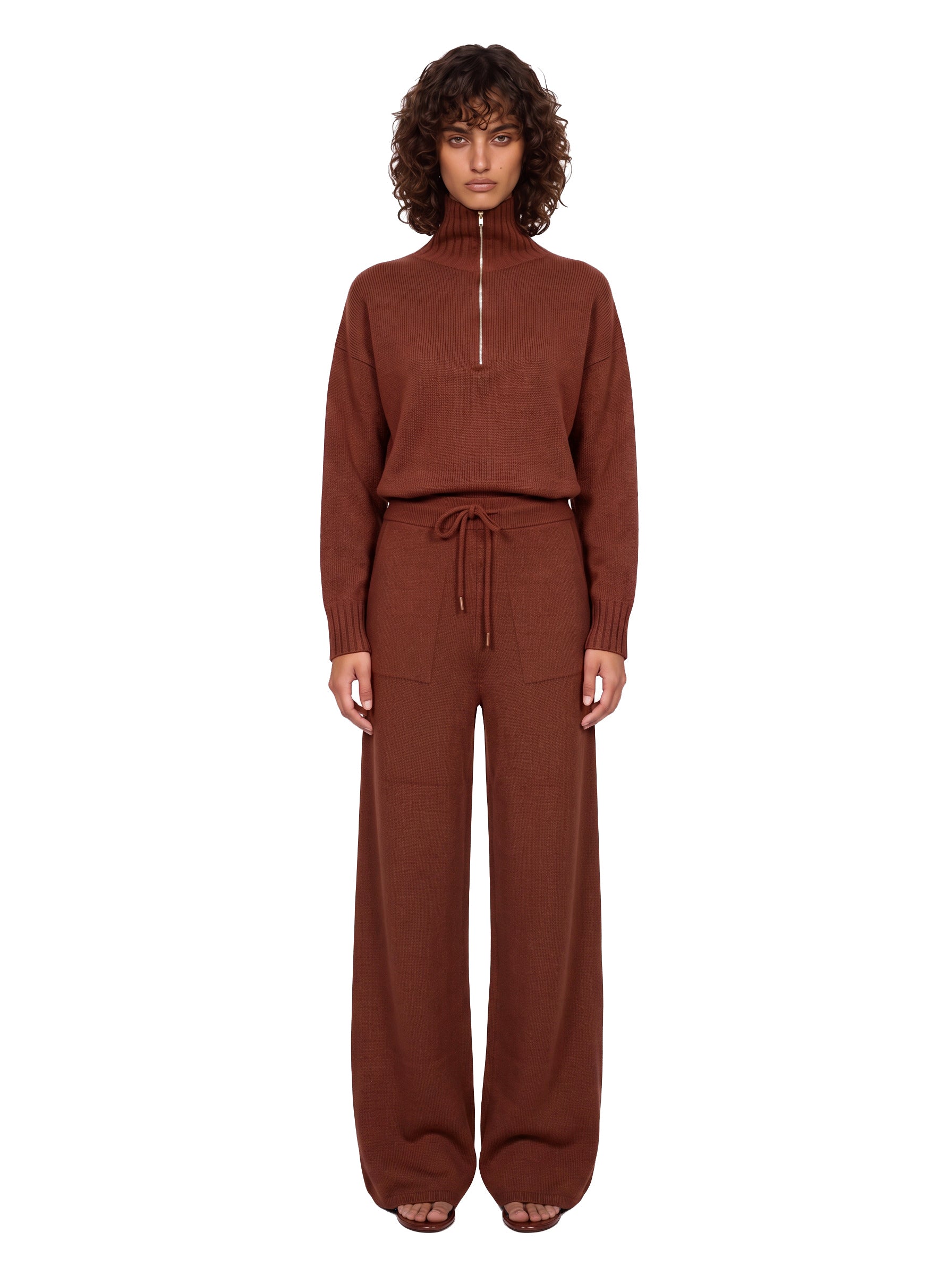Maglia a collo alto Crasso in bordeaux 