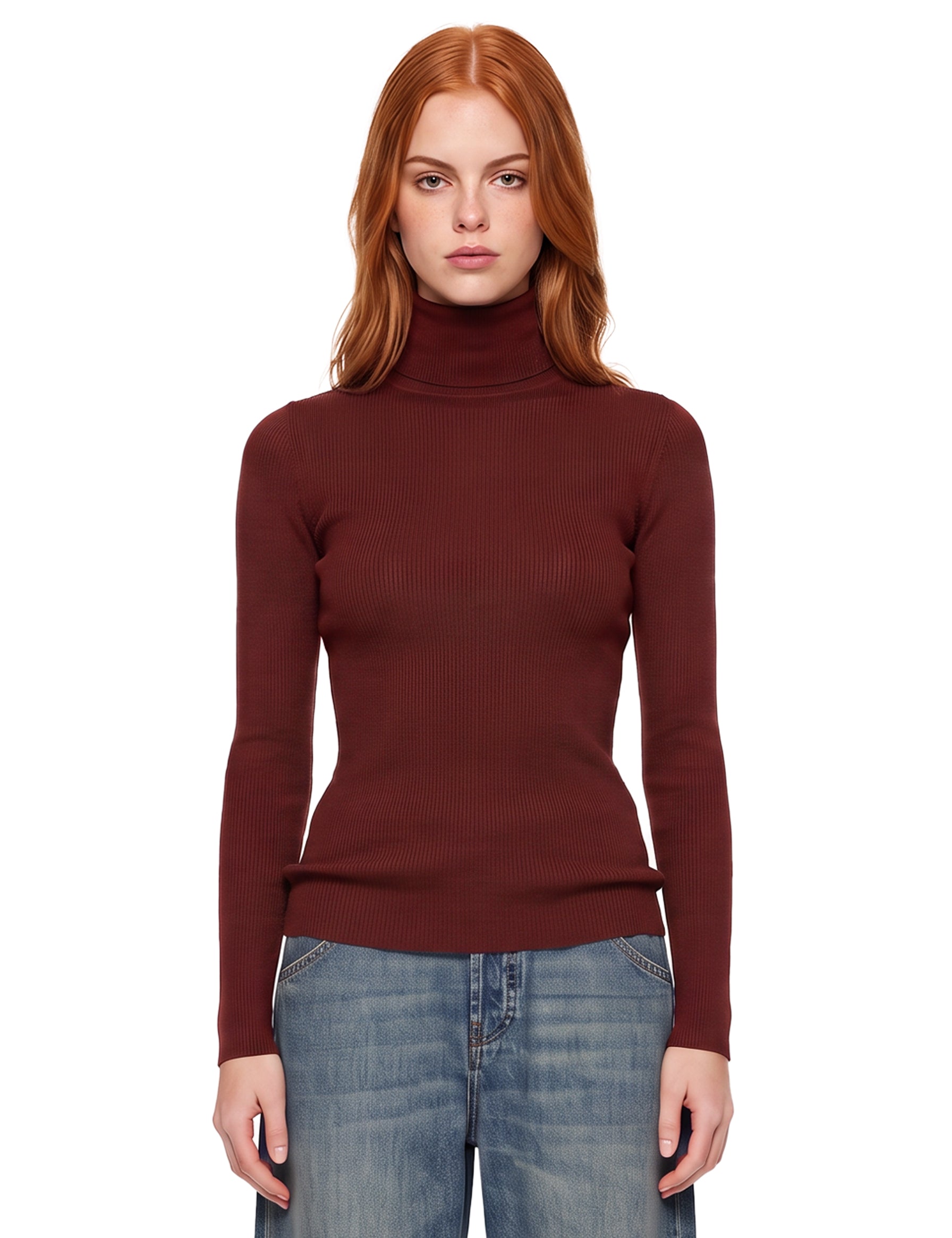 Maglia Cavallo in bordeaux 