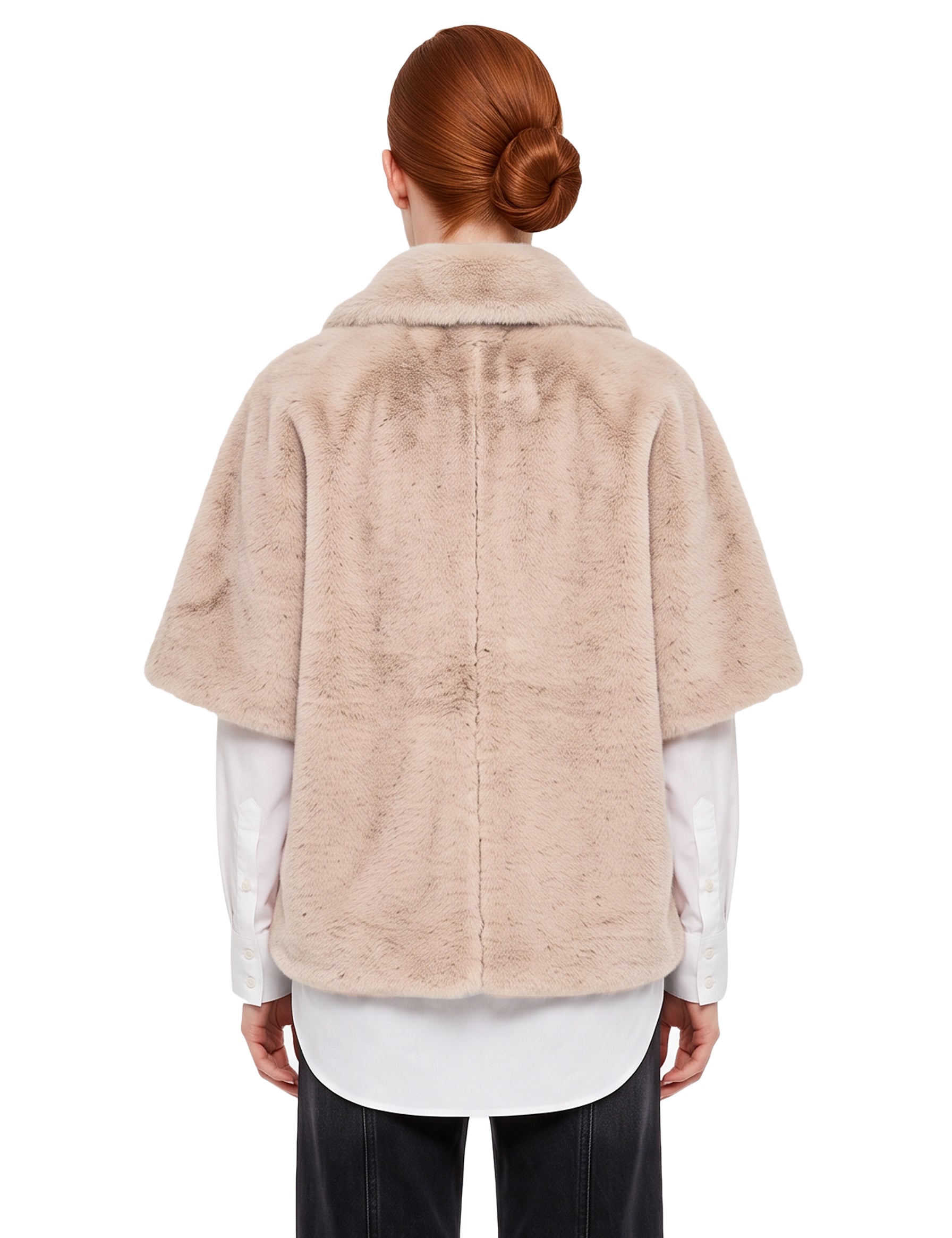 Cappotto doppiopetto Tebe in beige 