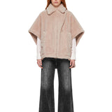 Cappotto doppiopetto Tebe in beige 