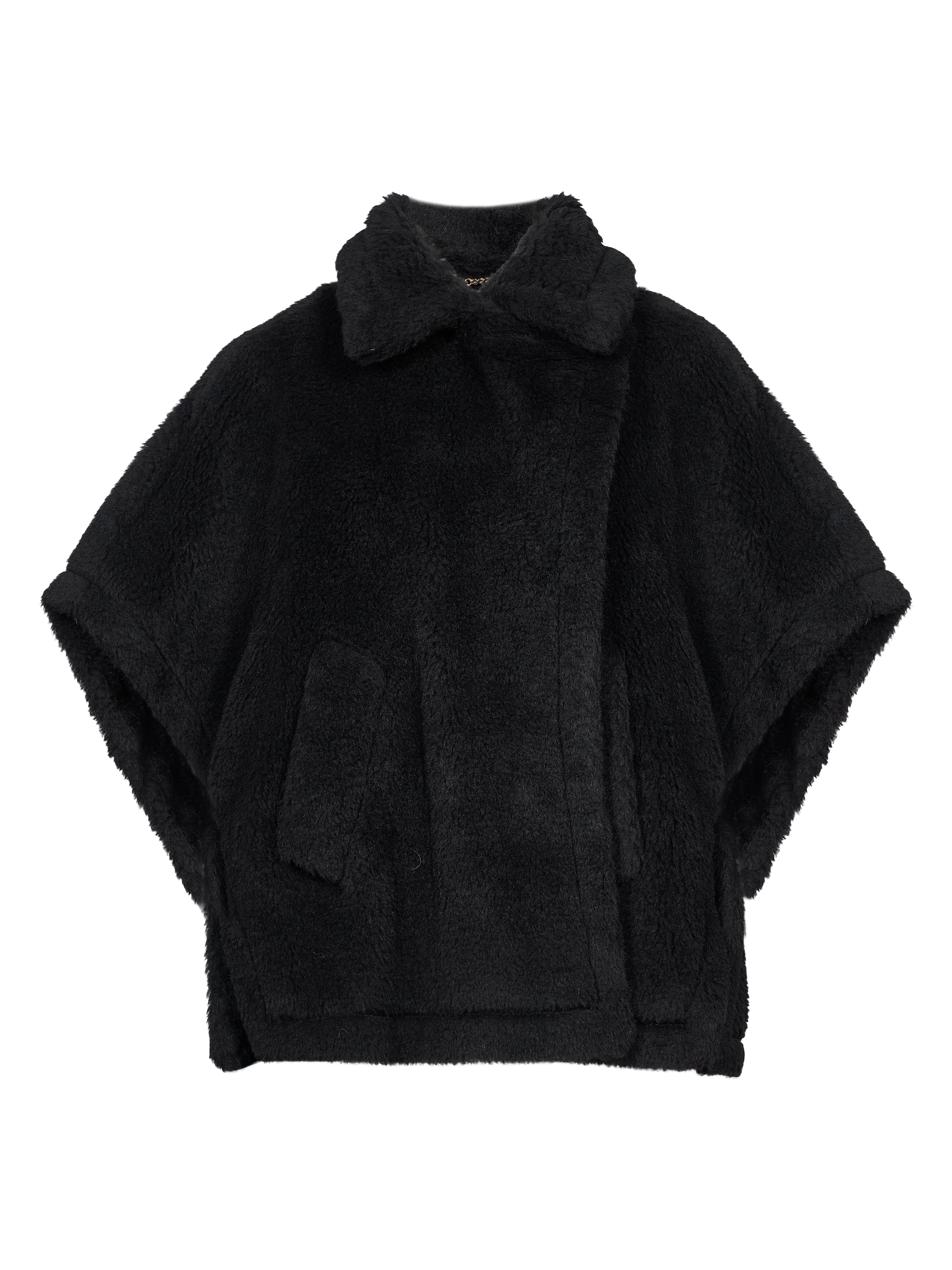 Cappotto doppiopetto Tebe in nero 