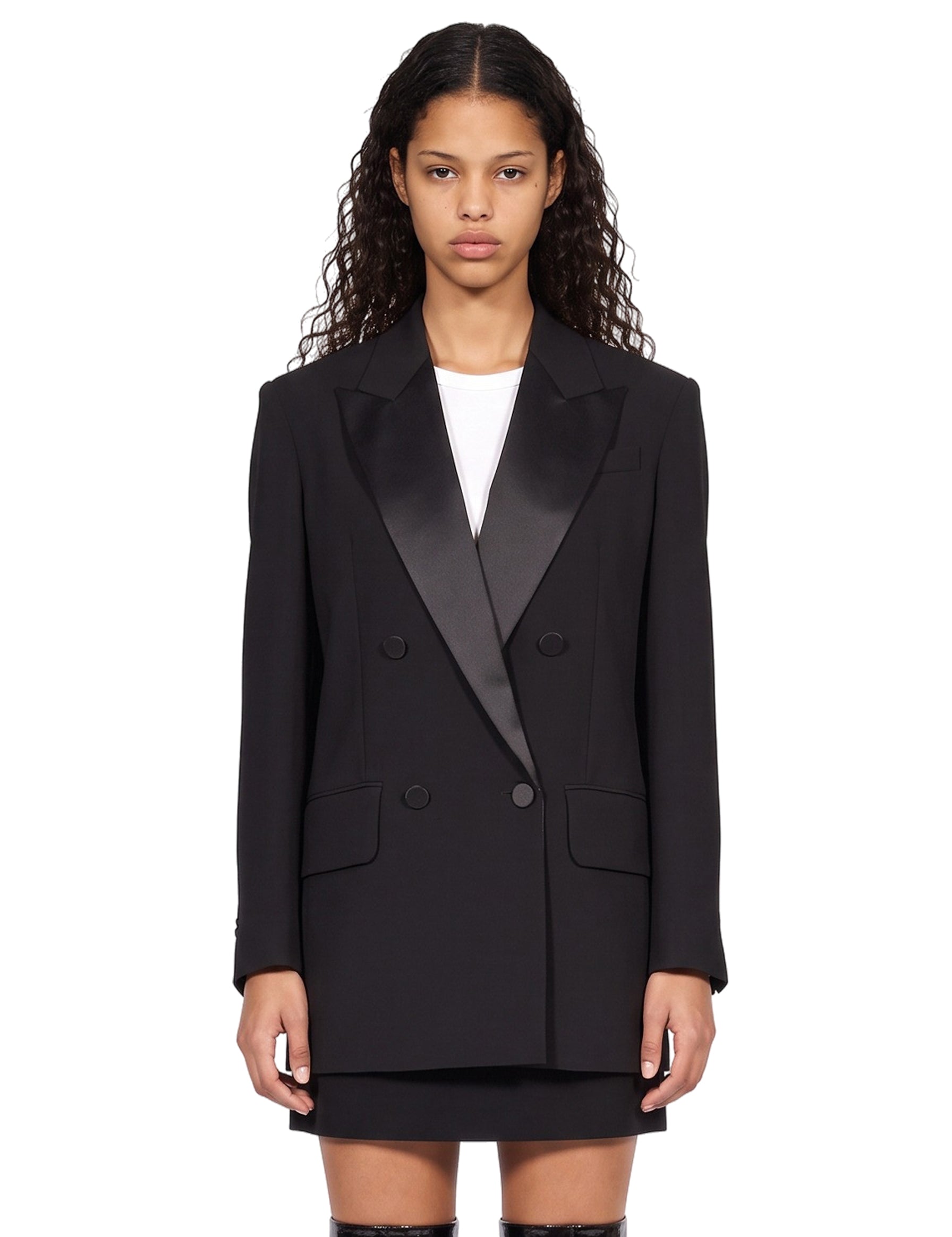 Blazer doppiopetto Garza in nero 