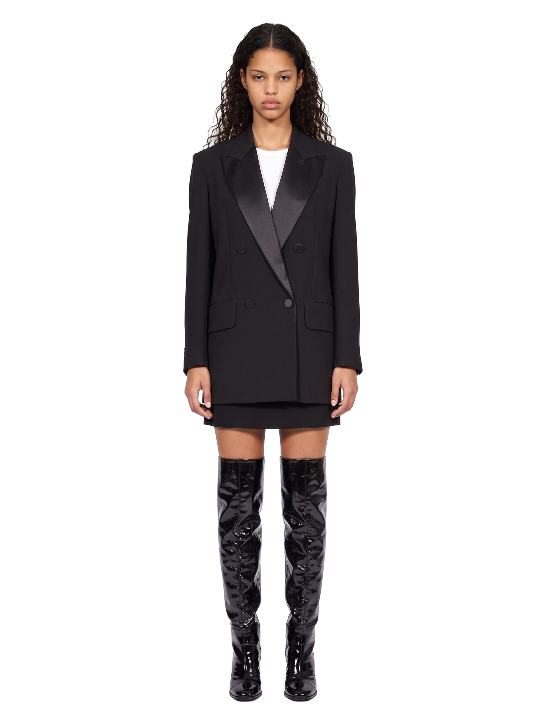 Blazer doppiopetto Garza in nero 
