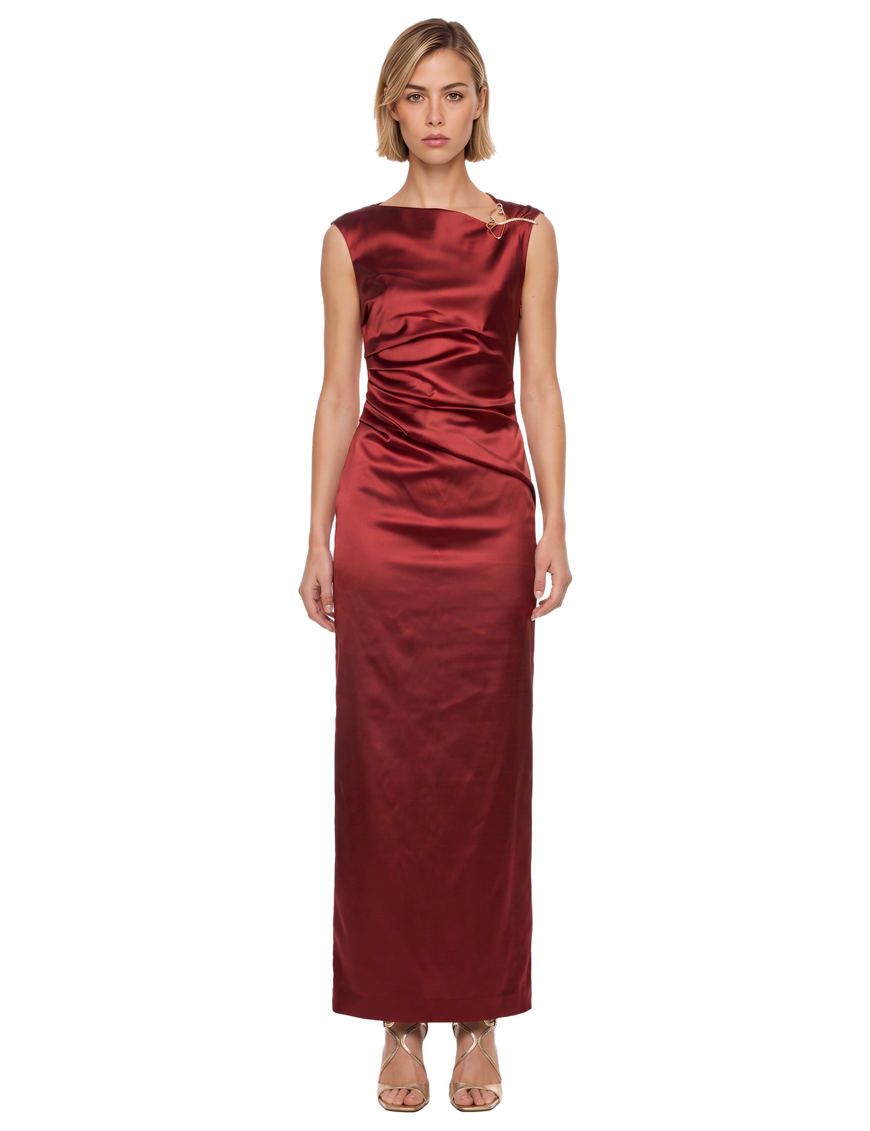 Abito lungo Dream in rosso 