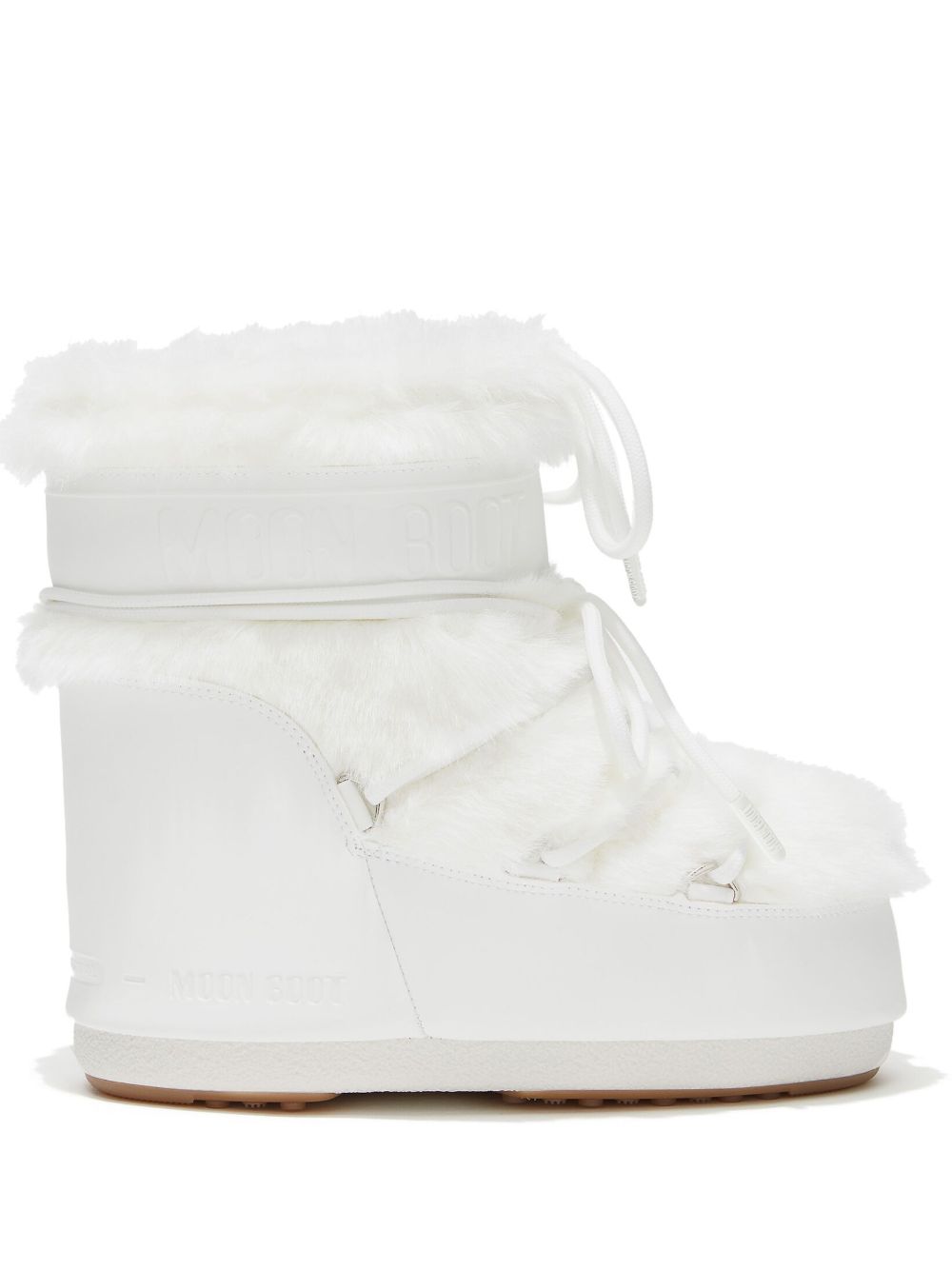 Stivaletti Icon Low Fur in bianco 