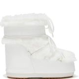 Stivaletti Icon Low Fur in bianco 